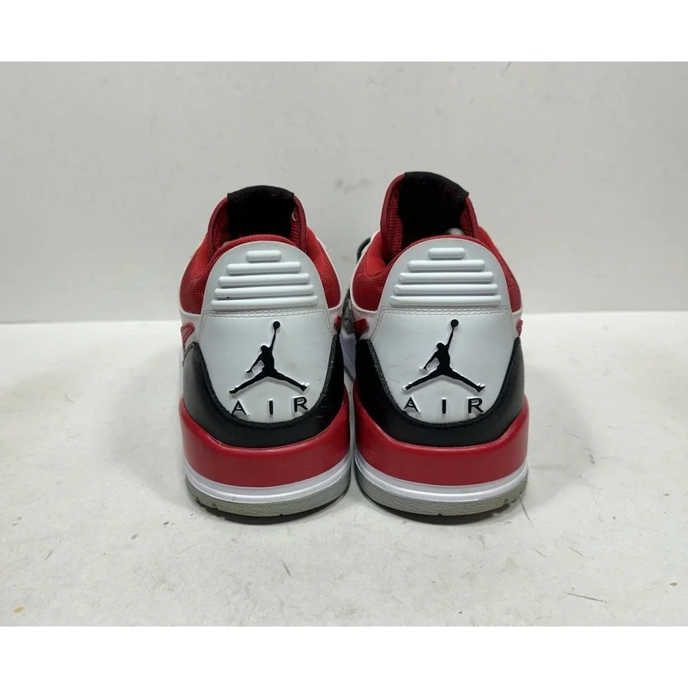 Jordan Legacy 312 Low Bred Fire Red Black Toe CD7069-160 Men's Size 9.5